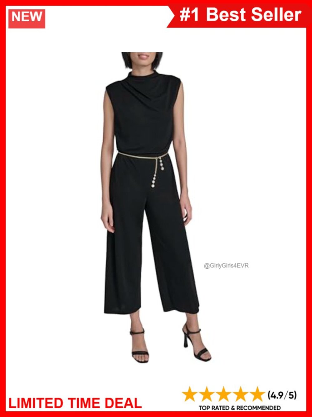 Karl Lagerfeld Button Up Collared Belted Shirt Dress Sleeveless A-Line
